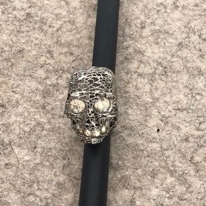 Alexander McQueen skull web ring